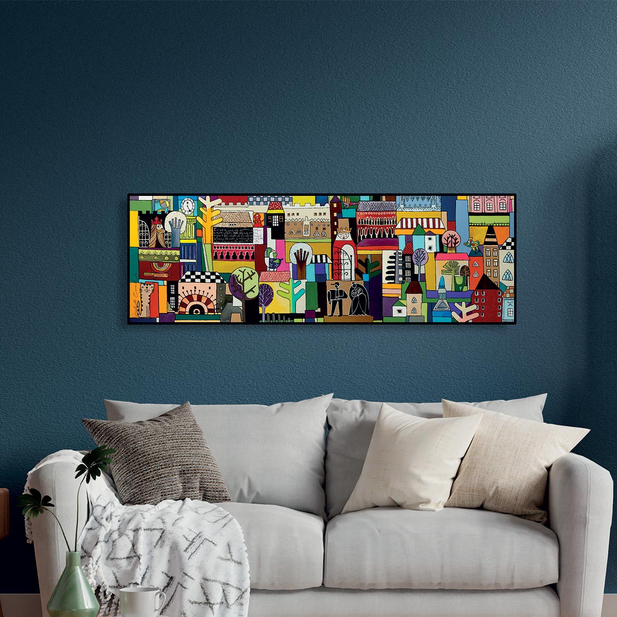 Tela "Nella mia Città" 150X50